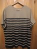 画像1: Gypsy & sons Border lose-fit T shirts natural/charcoal (1)