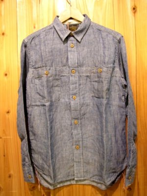 画像2: 半額SALE！\16590→8295！Gypsy & sons Hickory oild Workman Shirts Blue