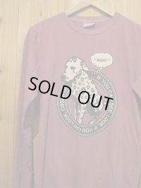 半額SALE！！\9240→\4620！BIAS バイアス ダルメシアンモチーフ　L/S TEE　BURGUNDY