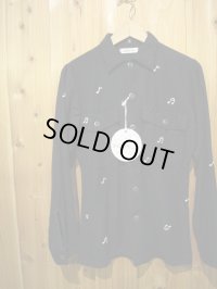 半額SALE！！\18900 → \9450！SHANANA MIL US ARMY UTILITY SHIRT (NAVY BODY WHITE EMBROIDERY)