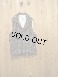 スペシャルSALE！！\１４７００→\６９００ ！ La rosa de la fabrica wool check vest GRAY