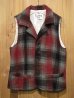 画像2: スペシャルSALE！\１４７００→\６９００ ！  La rosa de la fabrica wool check vest RED (2)