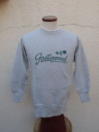 送料無料！50s VINTAGE SWEAT SHRTS {groton wood}PRINT ビンテージスウェット 染み込み