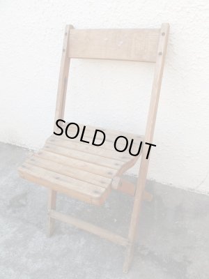 画像1: SALE！￥９８００→￥６５００！ＵＳＡ輸入 VINTAGE ホールディング チェア 折りたたみ椅子 B