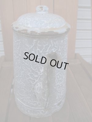 画像3: VINTAGE ビンテージ enamel pot ホーロー ポット 琺瑯 グレー