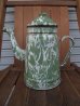 画像1: VINTAGE ビンテージ enamel pot ホーロー ポット 琺瑯 (1)