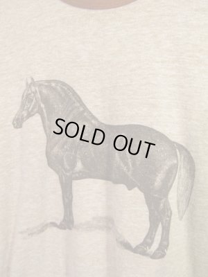 画像2: USA 70s Vintage Hanes Horse リンガー トリム Tシャツ 馬