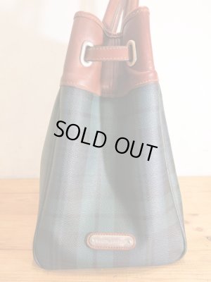 画像3: RALPH LAUREN ラルフローレン レザー×PVC ハンドバッグ ブラックウォッチ