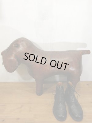 画像2: VINTAGE ビンテージ OMERSA オマーサ レザー スツール ボクサー？ナポリタンマスティフ？