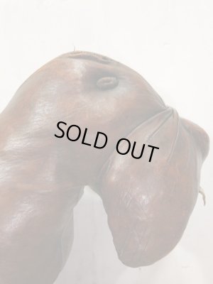 画像8: VINTAGE ビンテージ OMERSA オマーサ レザー スツール ボクサー？ナポリタンマスティフ？