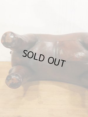 画像11: VINTAGE ビンテージ OMERSA オマーサ レザー スツール ボクサー？ナポリタンマスティフ？