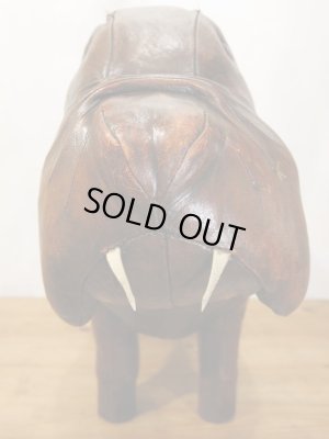 画像4: VINTAGE ビンテージ OMERSA オマーサ レザー スツール ボクサー？ナポリタンマスティフ？