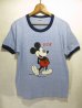 画像1: 80s Vintage MICKEY ビンテージ ミッキー リンガー Tシャツ ディズニー (1)