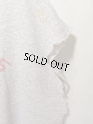 画像4: USA 50s Vintage ARKANSAS ビンテージ カットオフ ２トーン 前Ｖ 染込み ダメージ スウェット