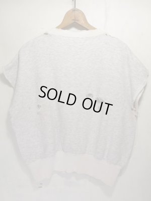 画像6: USA 50s Vintage ARKANSAS ビンテージ カットオフ ２トーン 前Ｖ 染込み ダメージ スウェット