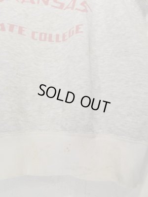 画像3: USA 50s Vintage ARKANSAS ビンテージ カットオフ ２トーン 前Ｖ 染込み ダメージ スウェット