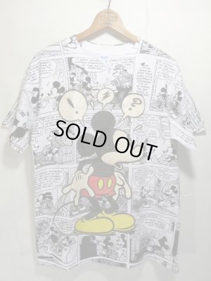 画像1: USA製 80s Vintage MICKEY ビンテージ 総柄 コミカライズ ミッキー Tシャツ ディズニー