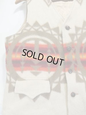 画像2: 80s Pendeleton ペンドルトン ネイティブ柄 ウールブランケット ベスト