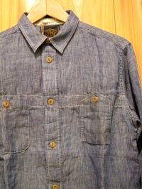 半額SALE！\16590→8295！Gypsy & sons Hickory oild Workman Shirts Blue