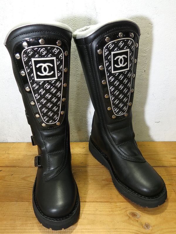 美品！ CHANEL シャネル バイカー ブーツ ココマーク デカココ BOOT - hummingbird