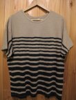 画像1: Gypsy & sons Border lose-fit T shirts natural/charcoal