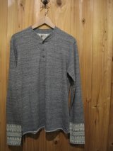 画像: スペシャルSALE！！\13440→￥5900 ！ BIAS バイアス 袖ジャガードプリント　カットソー　CHARCOAL