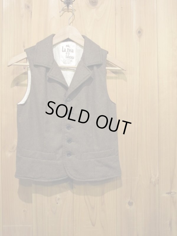 画像1: 半額SALE！！\１４７００→\７３５０ ！  La rosa de la fabrica wool vest brown