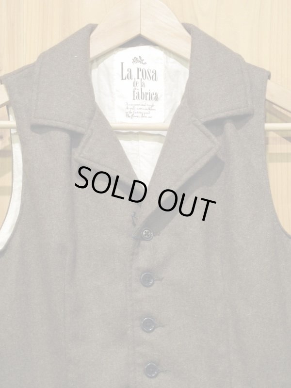 画像2: 半額SALE！！\１４７００→\７３５０ ！  La rosa de la fabrica wool vest brown