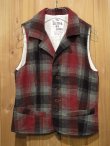 画像2: スペシャルSALE！\１４７００→\６９００ ！  La rosa de la fabrica wool check vest RED