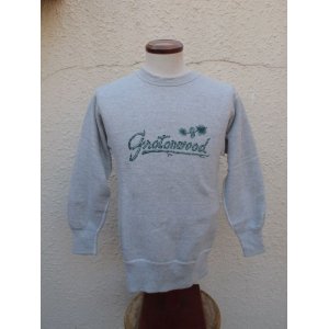 画像: 送料無料！50s VINTAGE SWEAT SHRTS {groton wood}PRINT ビンテージスウェット 染み込み