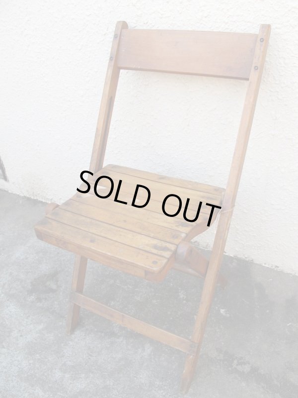 画像1: SALE！￥９８００→￥６５００！ＵＳＡ輸入 VINTAGE ホールディング チェア 折りたたみ椅子 A
