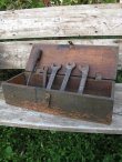 画像1: ＵＳＡ輸入 VINTAGE ビンテージ wood TOOL BOX 道具箱