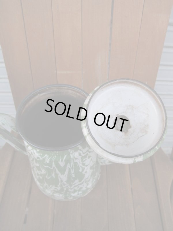 画像5: VINTAGE ビンテージ enamel pot ホーロー ポット 琺瑯