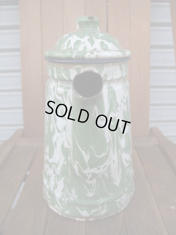 画像2: VINTAGE ビンテージ enamel pot ホーロー ポット 琺瑯