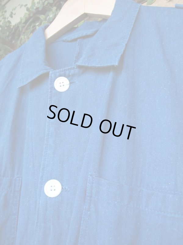 画像2: 本藍染 チェコ ワークコート ショップコート アトリエコート