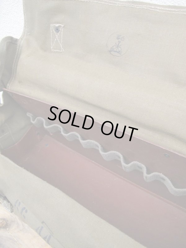 画像8: France ARMY 50's VINTAGE ビンテージ tool BAG フランス軍 キャンバスツールバッグ 道具箱 