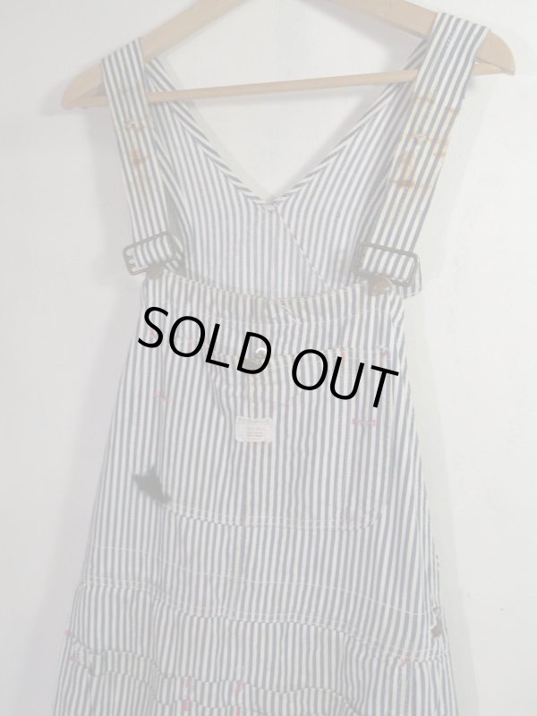 画像2: USA 60s Vintage BIG MAC over all Hickory ヒッコリー エプロン付き オーバーオール