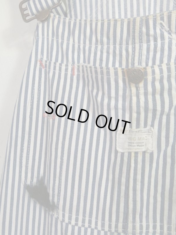 画像3: USA 60s Vintage BIG MAC over all Hickory ヒッコリー エプロン付き オーバーオール