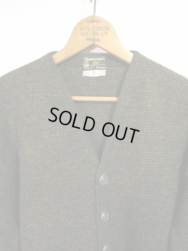 画像2: 50s ビンテージ TOWN CRAFT Penney's ニットカーディガン ごま塩