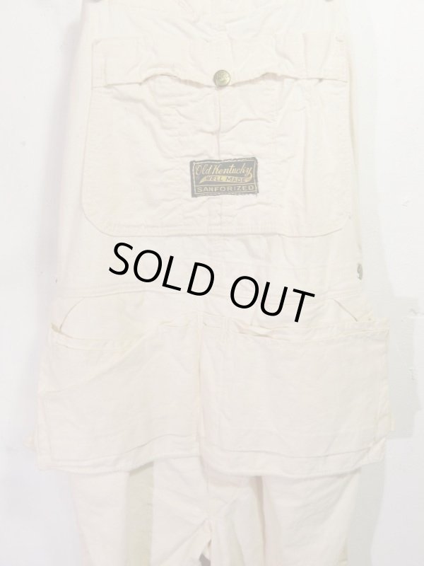 画像2: USA 50s DEAD STOCK！Vintage Old Kentucky over all ビンテージ オールドケンタッキー 生成り エプロン オーバーオール