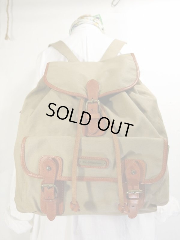 画像2: RALPH LAUREN ラルフローレン レザー×キャンバス リュック