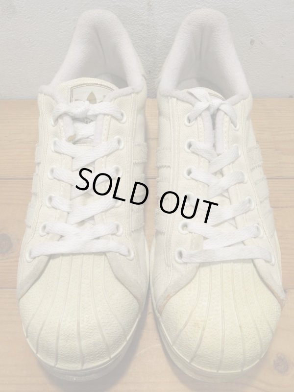 画像2: 97年製 adidas アディダス SUPER STAR スーパースター キャンバス 白 size8.5