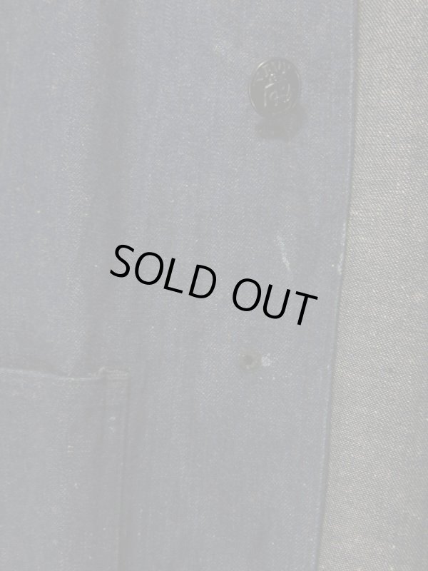 画像5: 40s Vintage US NAVY ビンテージ 米海軍 ショールカラー デニム カバーオール