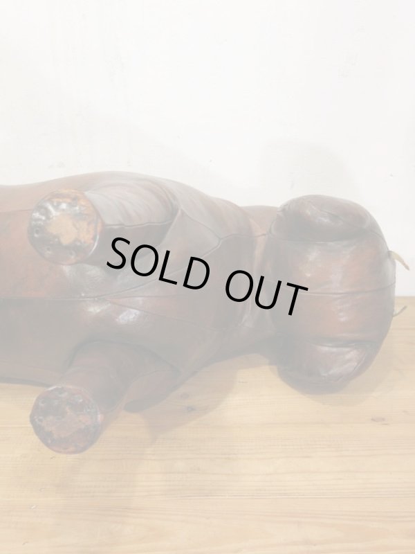 画像10: VINTAGE ビンテージ OMERSA オマーサ レザー スツール ボクサー？ナポリタンマスティフ？