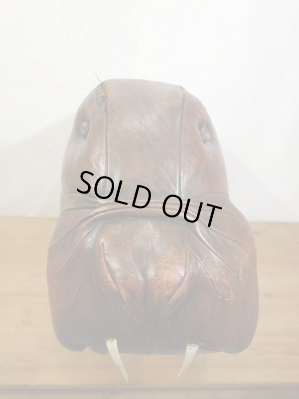 画像3: VINTAGE ビンテージ OMERSA オマーサ レザー スツール ボクサー？ナポリタンマスティフ？