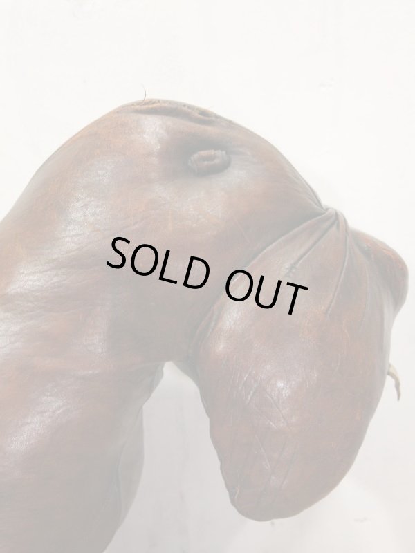 画像8: VINTAGE ビンテージ OMERSA オマーサ レザー スツール ボクサー？ナポリタンマスティフ？