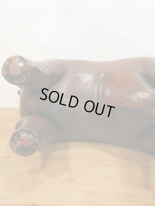 画像11: VINTAGE ビンテージ OMERSA オマーサ レザー スツール ボクサー？ナポリタンマスティフ？