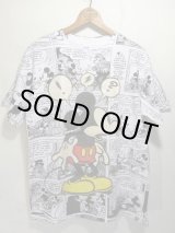 画像: USA製 80s Vintage MICKEY ビンテージ 総柄 コミカライズ ミッキー Tシャツ ディズニー