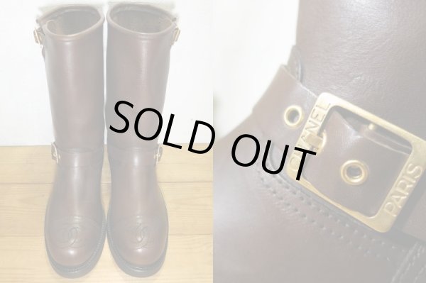 画像3: 美品 COCO CHANEL シャネル エンジニアブーツ つま先 ココマーク