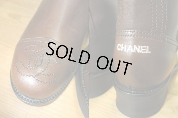 画像2: 美品 COCO CHANEL シャネル エンジニアブーツ つま先 ココマーク